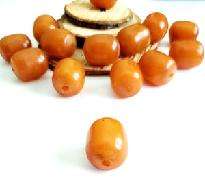 1 Antique African Ethiopian Simulated AMBER bead Phenolic resin