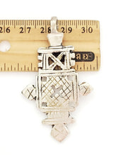 Load image into Gallery viewer, Ethiopian Christian silver cross pendant,religious cross,Ethiopian Cross,Coptic Cross,Coptic ethiopian bronze
